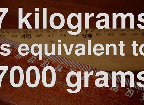 How many grams are equal to 7 kilograms?