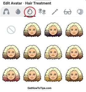 Bitmoji hair treatment