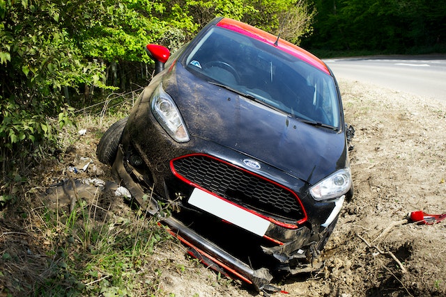 Car accident for ignoring traffic signs and signals